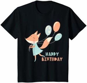 キッズ キッズシャツ:ハッピーバースデー:かわいい動物 Tシャツ