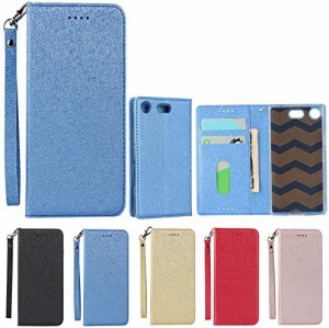 Eastwave ソニー Sony Xperia XZ1 Compact SO-02K ケース xperia xz1Compact ケース so02k Case 手帳型 ストラップ付き PU皮革 明るい色 