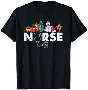 Nurse Christmas Tree Snow-Man Stethoscope ER PACU RN Gifts Tシャツ