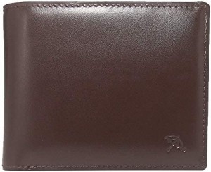 [アーノルドパーマー] 二つ折り財布 メンズ 財布 マチ付き 牛革 本革 光沢感 APT-3487 (brown)