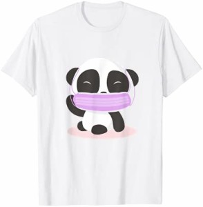 動物好きな方へのマウスガード付き可愛いパンダのプレゼント Tシャツ