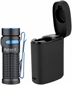 OLIGHT(オーライト) Baton 3 Kit懐中電灯 ledフラッシュライト 強力 充電式 1200ルーメン ハンディライト 充電ケース付き 20日持ち 高輝