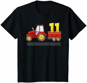 キッズ トラクター11歳の誕生日パーティー 11歳ファームトラックボーイ Tシャツ