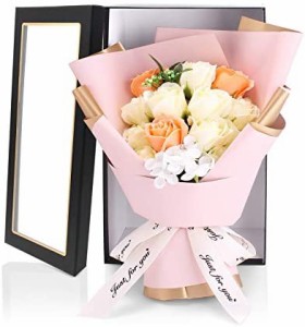 HANASPEAK ソープフラワー 花束 敬老の日 母の日 バレンタインデー プレゼント バラ 誕生日プレゼント 女性 人気 花 お見舞い (Ann)