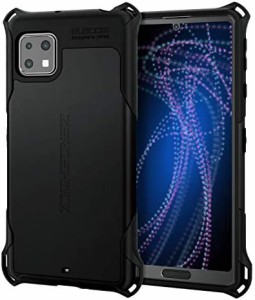 エレコム AQUOS sense4/AQUOS sense5G/AQUOS sense4 lite/AQUOS sense4 basic ケース ハイブリッド ZEROSHOCK 耐衝撃 スタンダード ブラ