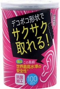 ライフ サクサク取れる 黒綿棒 100本入