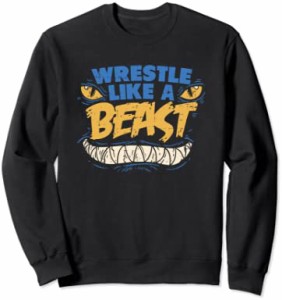 Wrestle Like a Beast Shirt Wrestling Workout Tee Girls Boys トレーナー