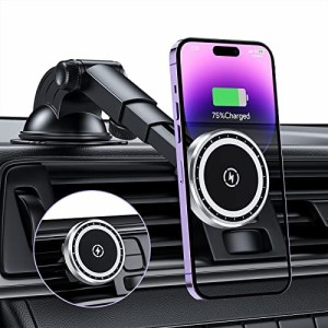 Aouevyo 車載ホルダー マグネット 15W ワイヤレス充電器 iPhone14 / 14 Pro / iPhone13 / 13 Pro / 13 Pro Max / 13 mini / 12 / 12 Pro 