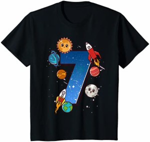 キッズ 男の子7歳の誕生日パーティー衣装3歳の宇宙惑星 Tシャツ