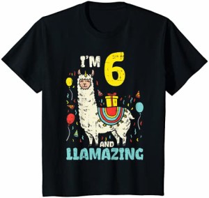 キッズ イム6 Llamazing ラマかわいいアルパカ動物6歳誕生日プレゼント Tシャツ