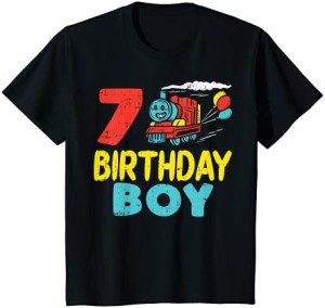 キッズ 7 Birthday Boy Train Cute Chugga Choo 7th Birthday Kids Gift Tシャツ