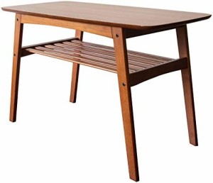 宮武製作所 ソファテーブル Mou 幅100×奥行き50×高さ60cm ブラウン 天然木突板 収納棚付 CT-K600 BR