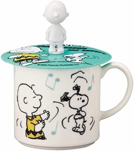 山加商店 「 PEANUTS(ピーナッツ) 」 マグカップ 350ml シリコンカップカバー付 ダンス