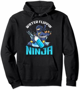 Flip Bottle Water Ninja Funny Humor Kids Boys Youth Girls パーカー