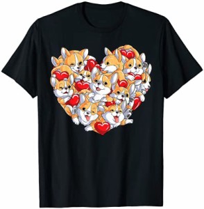 Valentines Day Corgi Heart Funny Dog Lover Gifts Boys Kids Tシャツ