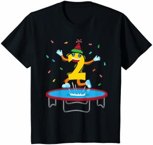 キッズ 2歳の誕生日 トランポリン 男の子 女の子 ギフト Tシャツ