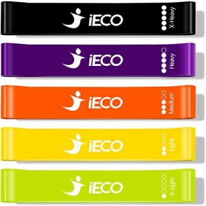 iECOトレーニングチューブ エクササイズバンド 5本セット 筋トレ チューブ ゴムチューブ ストレッチゴム 自宅 ヨガ ゴム バンド 筋トレ 