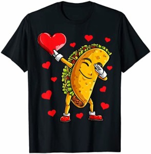 Dabbing Taco Heart Love Valentines Day Boys Kids Food Lover Tシャツ