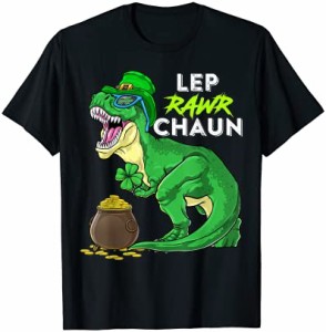 レプラコーン T レックス 恐竜 レプラシュコーン 聖パトリックデー ボーイズ Tシャツ