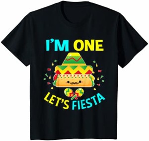 キッズ 私は男の子女の子子供メキシコ人のための1つのタコ1歳の誕生日プレゼントです Tシャツ