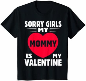 キッズ Valentines day toddler boys shirt Mommy is my Valentine kids Tシャツ