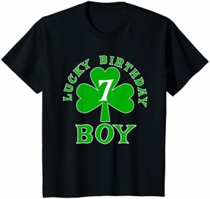 キッズ LUCKY BIRTHDAY BOY AGE 7 St Patricks Birthday Tee Tシャツ