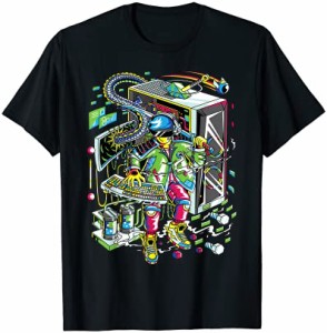 コンピュータアーティスト レトロ 80年代 90年代 ゲーマー ベーパーウェーブスタイル Tシャツ