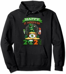 Happy St Patrick's Day 2021 Dabbing Leprechaun Mask Kids Boy パーカー