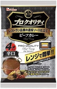 ハウス プロクオリティ ビーフカレー 4袋入り 辛口 680g ×6袋 [レンジ化対応・レンジで簡単調理可能]