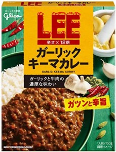 江崎グリコ LEEガーリックキーマカレー辛さ×12倍 150g ×10個