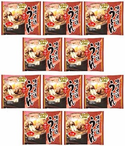 [なごやきしめん亭] レンジで簡単! ゆで 味噌煮込みうどん 225g×10 / 麺 うどん