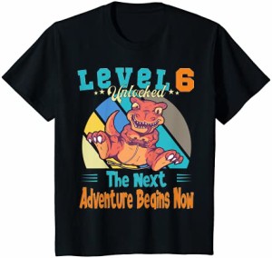 キッズ 恐竜の誕生日6歳 - ゲーマーの恐竜6歳の誕生日 Tシャツ