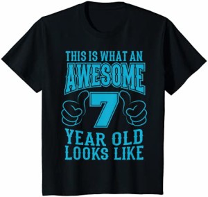 キッズ これは素晴らしい7歳の7歳の誕生日プレゼントの男の子です Tシャツ