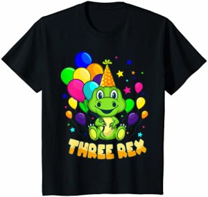 キッズ THREE REX SHIRT 男の子 ディノ TREX 3rd 誕生日プレゼント Tシャツ