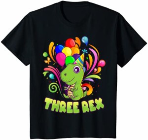 キッズ THREE REX SHIRT 男の子 ディノ TREX 3rd 誕生日プレゼント Tシャツ