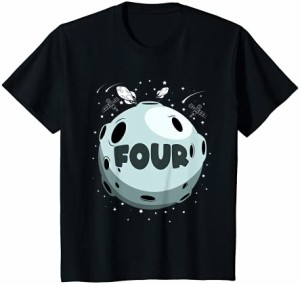 キッズ SPACE BIRTHDAY 4th シャツ 4歳 誕生日プレゼント 男の子 4歳 Tシャツ