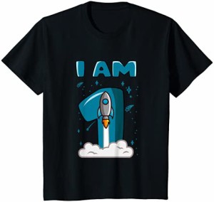 キッズ 宇宙 誕生日シャツ 1 男の子 I AM 1 1st バースデーギフト Tシャツ