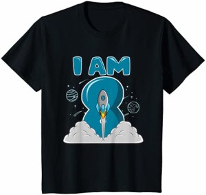 キッズ I AM 8 YEAR OLD シャツ 8歳 誕生日プレゼント 男の子 宇宙 誕生日 Tシャツ