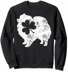 Pomeranian St Patricks Day Boys Kids Girls Shamrock Pom Dog トレーナー