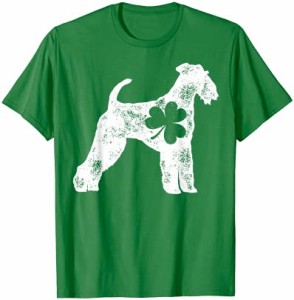 Airedale Terrier St Patricks Day Boys Girls Shamrock Dog Tシャツ