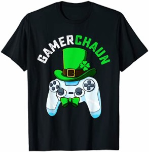 ビデオゲームレプラコーンセントパトリックス日ゲームキッズ男の子ゲーマー Tシャツ