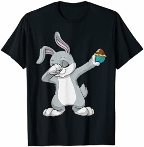 Dabbing Rabbit Easter Day Eggs Dab Boys Girls Kid Cute Bunny Tシャツ