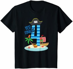 キッズ 4歳の誕生日 男の子 4年 海賊 Tシャツ