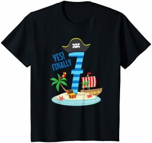 キッズ 7歳の誕生日 男の子 7年 海賊 Tシャツ