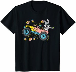 キッズ モンスタートラックのダブダンスボーイズの子供の上のイースターバニーをダブる Tシャツ