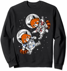 レッサーパンダクマ宇宙飛行士面白い動物科学フィクション宇宙キッズ男の子女の子 トレーナー