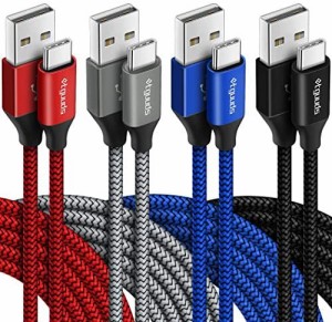 USB Type C ケーブル【1m 4本セット】etguuds 3A 急速充電 タイプc ケーブル 高速データ転送 超耐久ナイロン 充電コード タイプc Galaxy 