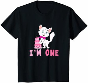 キッズ 私は一つのかわいい猫1歳の誕生日パーティー'M Tシャツ