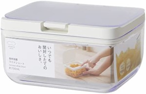 マーナ (marna) 保存容器 ( ワイドショート / クリア ) 新生活 キッチン 収納 プラスチック ( 調味料 湿気防止 ) グッドロックコンテナ K