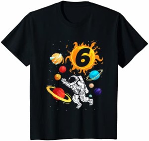 キッズ 6歳の誕生日宇宙飛行士宇宙惑星誕生日の男の子 Tシャツ